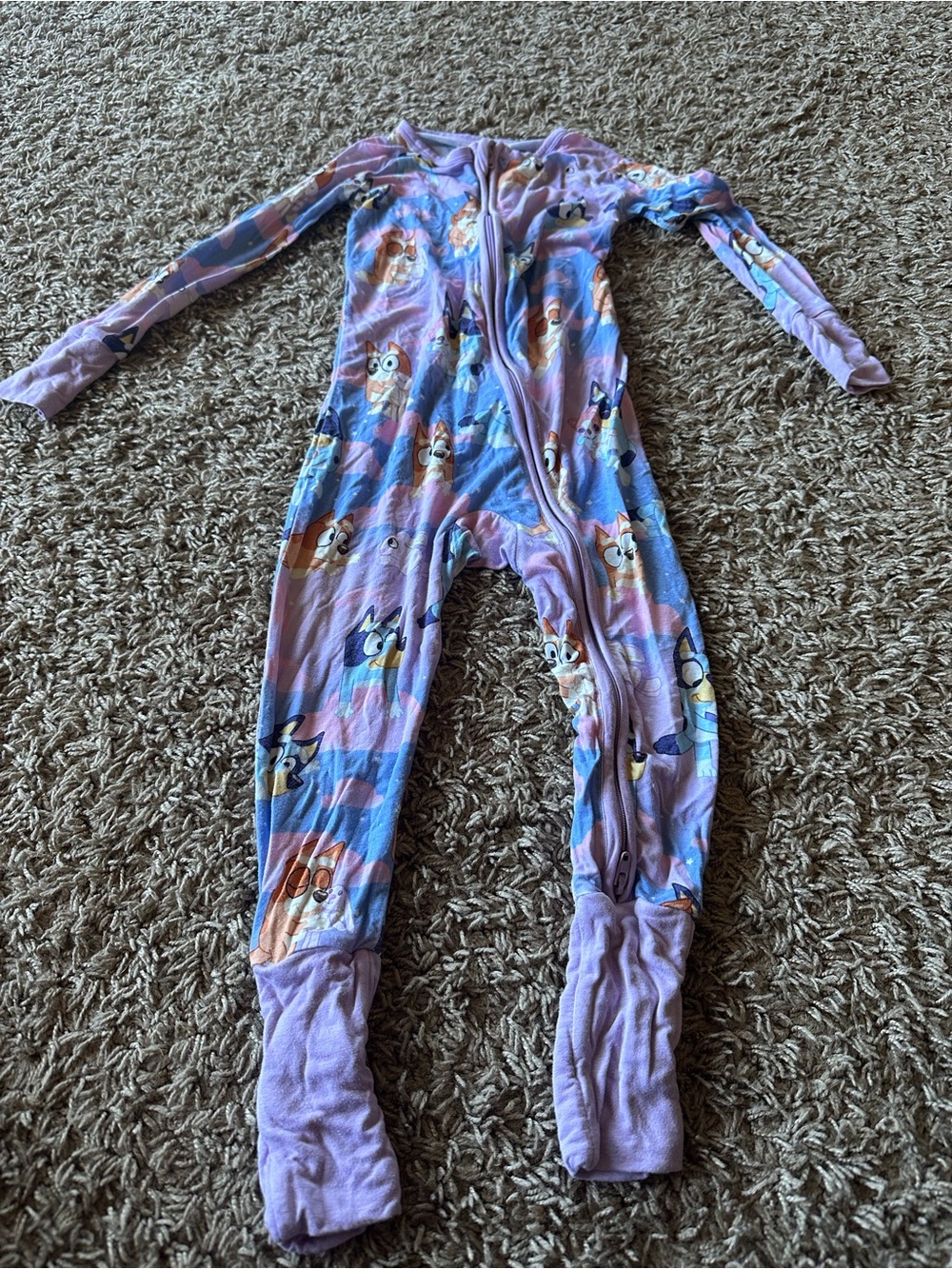 Pink Bluey Sleepytime zippy little sleepies 18-24m